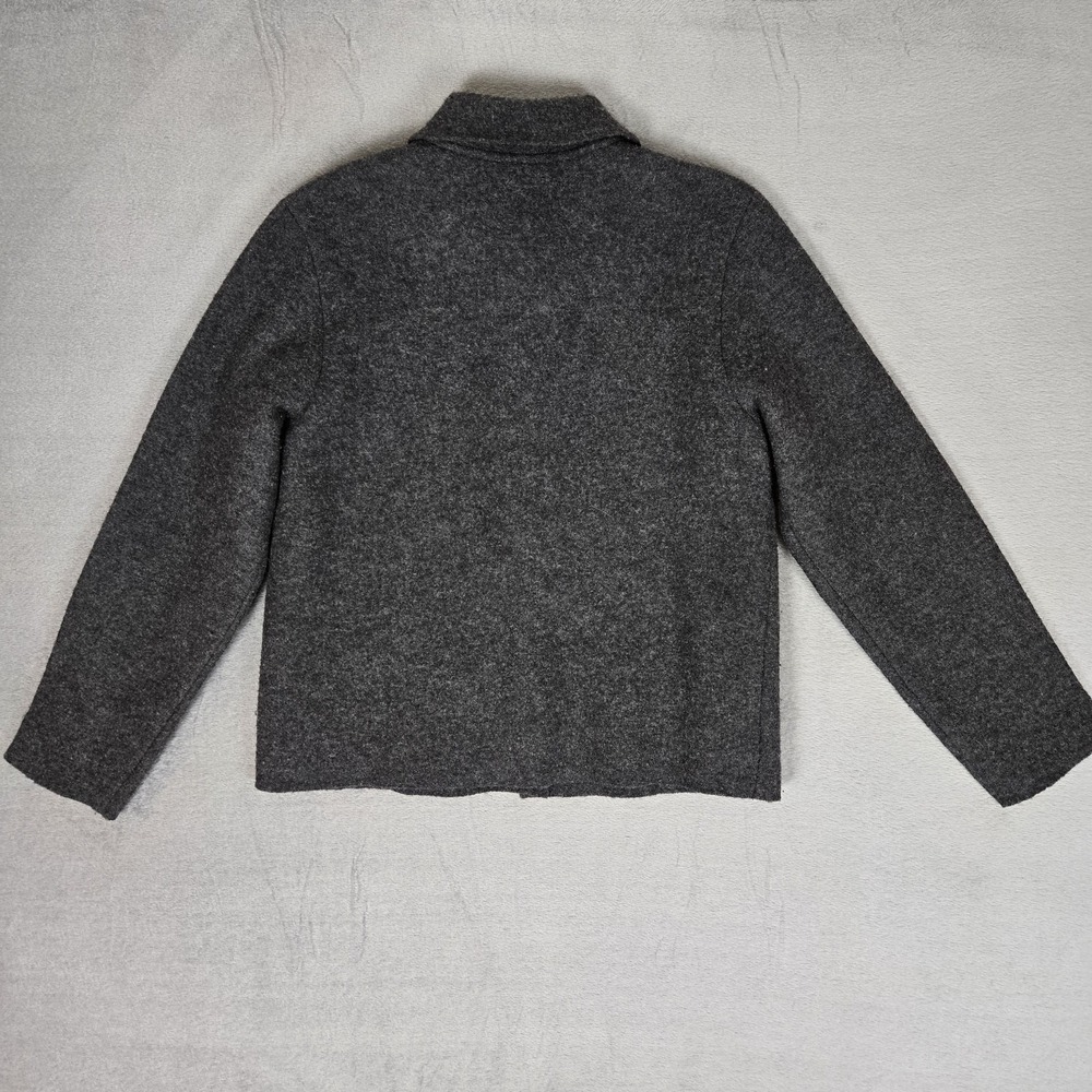 Vintage Eileen Fisher 100% Boiled Wool 2 Piece Set Womens S/M Jacket Pants Gray - Picture 2 of 16